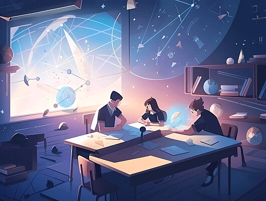 学校里的草原怎么画
